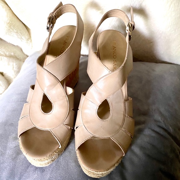 Franco Sarto nude platform wedge - Picture 2 of 4